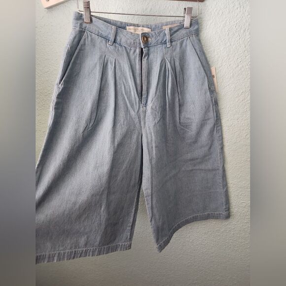 Pilcro and the letterpress denim wide leg cropped cullotes jeans new with tags - Picture 11 of 15